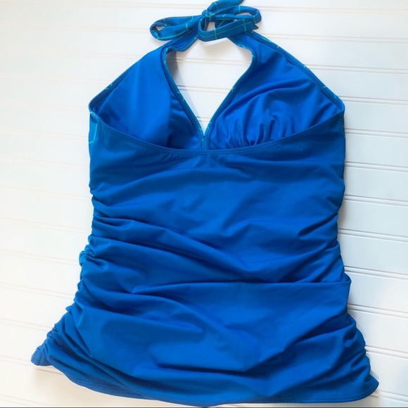 Spanx Slimming Ruched Halter Tankini Top 14 - Picture 7 of 7